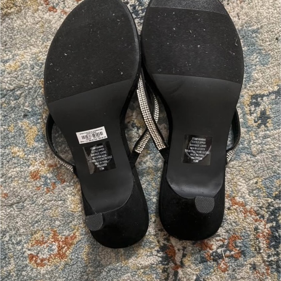 Torrid Black Sandals with Rhinestone Straps - Picture 2 of 2